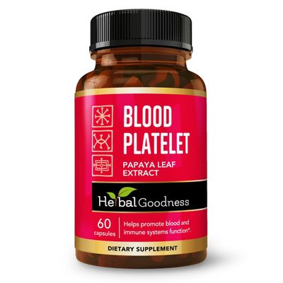 Herbal Goodness Papaya Leaf Extract Capsules - Bone Marrow & Blood Platelets Supplement | 600mg High Potency with Digestive Enzymes for Digestion, Immunity & Gut Health | Non-GMO, Vegan - 60 Count