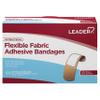 LEADER Antibacterial Flexible Fabric Adhesive Bandages, First Aid Antiseptic, Triple Pad Technology, First Aid and Wound Care, Compare to Band-Aid, All One Size 3/4" x 3", 100 ct - 4 Pack view 2