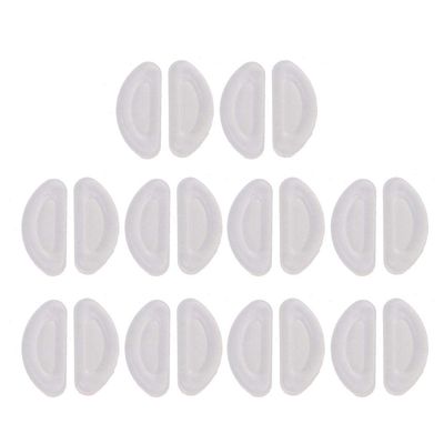 10 Pairs Adhesive Eye Glasses Nose Pads D Stick On Anti-Slip Soft Silicone Adhesive Nose Pads Glasses Nose Pad Kit Glasses Nose Pads Silicone Slip Over