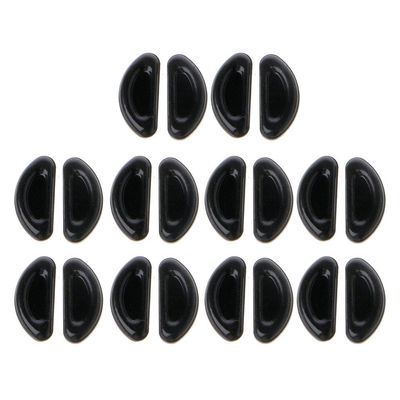 10 Pairs Adhesive Eye Glasses Nose Pads D Stick On Anti-Slip Soft Silicone Adhesive Nose Pads Glasses Nose Pad Kit Glasses Nose Pads Silicone Slip Over