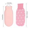 550ml Hot Water Bag Hot Water Bottle Silicone Water Bottle with Cover Knitted Silicone Plush Cute Cartoon Explosion Proof Leakproof for Family Life (Pink) view 2