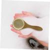 Beatifufu 3pcs Wooden Hair Brush Comb Set for Newborns Natural Wool Brush Set Comb for Cap Care view 3