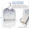 Eucalyptus Plant Adult Bib for Adults Men, Women, Washable & Adjustable Terry Cloth Bib with Crumb Catcher Reusable Waterproof Clothing Clothes Protector Apron Gradient Purple Botanical Leaves view 2