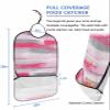 Abstract Pink Grey Adult Bib for Adults Men, Women, Washable & Adjustable Terry Cloth Bib with Crumb Catcher Reusable Waterproof Clothing Clothes Protector Apron Modern Geometric Minimalist White view 2
