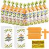 Gueevin 150 Set Religious Cellophane Treat Bags Bulk Goodie Candy Cookie Cello Bags with Twist Ties Gift Cards Party Favors for Party Supplies view 1