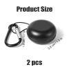 2pcs Earplug Cases, Round Potable Ear Plug Holder with Keychains, Earphones Pouch, Ear Bud Carrying Case Bag, for Business Trip, Storage Earbuds, Trinkets, Pills (Black) view 2
