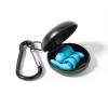2pcs Earplug Cases, Round Potable Ear Plug Holder with Keychains, Earphones Pouch, Ear Bud Carrying Case Bag, for Business Trip, Storage Earbuds, Trinkets, Pills (Black) view 3