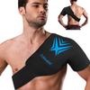 Shoulder Ice Pack Rotator Cuff Cold Therapy Flexible Reusable Gel Ice Cold Pack Compression Wrap for Injuries Pain Relief & Tendonitis, Recovery After Shoulder Surgery, Swelling(Black) view 1