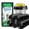 Hommaly 2.6 Gallon 200 pcs Small Black Trash Bags, Strong 2.5 Gallon Garbage Bags, Bathroom Trash Can Bin Liners, Mini Plastic Bags for Office, Waste Basket Liner, Fit 6-10 Liters, 2-2.6 Gal-Black view 1