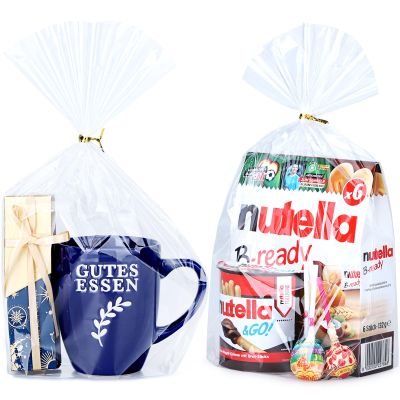 Bottom Gusset Bags 50Pcs 9X12" Clear Cellophane Bags Large Basket Wrapping Gift Wrap Cello Bags Treat Bags Party Favor Packaging with Gold Twist Tie