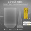 Bottom Gusset Bags 50Pcs 9X12" Clear Cellophane Bags Large Basket Wrapping Gift Wrap Cello Bags Treat Bags Party Favor Packaging with Gold Twist Tie view 2