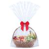 Voikinfo Large Gift Wrap Cello Bags 12Pcs 20X30 Silver Star Clear Cellophane Bags Basket Wrapping Treat Bags Party Favor Packaging with Gold Twist Tie view 1
