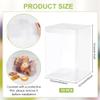 BENECREAT 10pcs Clear Favor Box 4x4x6 Inches Plastic Gift Packing Box for Candy Choclate and Dessert, Baby Shower Party Treats, Valentine Festival Gift Packaging view 2