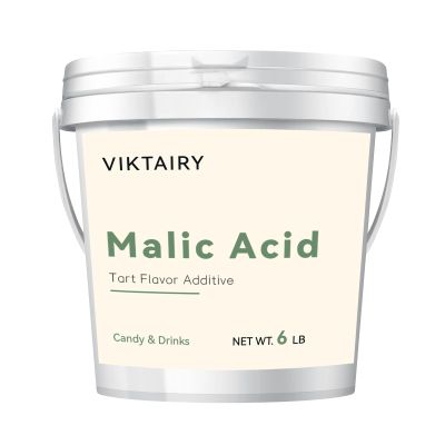 Viktairy 6 LB Malic Acid, Food Grade Malic Acid Powder Tart Flavor for Making Sour Candy, Sour Gummy Bears, Drinks, Juice, Baking, Wine