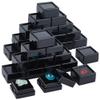BENECREAT 72 Pack Gemstone Display Box Plastic Diamond Display Case Black Jewelry Box with Clear Lids, Sponge for Treat, Gems, Diamond, Gift Packing, 1.2x1.2x0.6 view 1