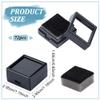BENECREAT 72 Pack Gemstone Display Box Plastic Diamond Display Case Black Jewelry Box with Clear Lids, Sponge for Treat, Gems, Diamond, Gift Packing, 1.2x1.2x0.6 view 2