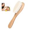 Baby Hair Brush, Soft Goat Hair Baby Infant Head Massage Grooming Comb with Wooden Handle for Newborns and Toddlers view 2