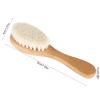 Baby Hair Brush, Soft Goat Hair Baby Infant Head Massage Grooming Comb with Wooden Handle for Newborns and Toddlers view 3