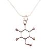 Glucose Molecule Necklace Diabetic Reminder Charm Pendant Biology 18"(46cm) chain charm Fast Free Supply view 1