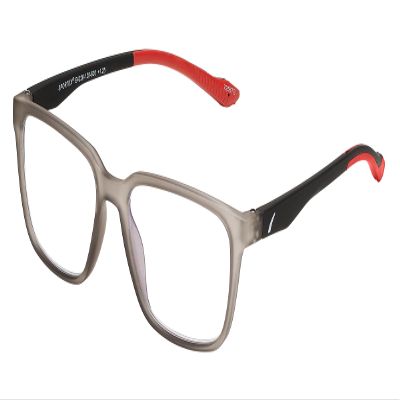 SPORTEX SAV Men's E4220 Blue Light Reading Glasses - Flexible, Durable, Lightweight, High-Performance Blue Light Readers for Men, Grey Red, +1.75