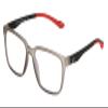 SPORTEX SAV Men's E4220 Blue Light Reading Glasses - Flexible, Durable, Lightweight, High-Performance Blue Light Readers for Men, Grey Red, +1.75 view 1