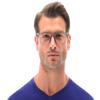 SPORTEX SAV Men's E4220 Blue Light Reading Glasses - Flexible, Durable, Lightweight, High-Performance Blue Light Readers for Men, Grey Red, +1.75 view 2
