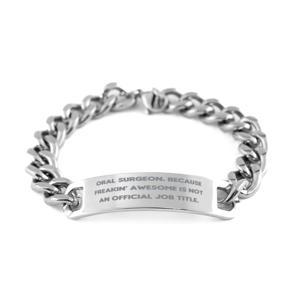 Gag Oral surgeon Gifts, Oral Surgeon.', Motivational Cuban Chain Bracelet For Coworkers, Engraved Bracelet From Team Leader, Dental gifts, Dentist gifts, Toothbrush, Toothpaste, Floss