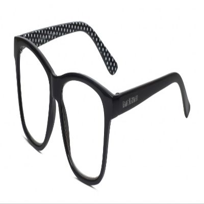 Calabria IM 31267 Blue Light Filter Reading Glasses +1.00 Black White Polka Dot Women Trendy Chic Readers Fashion Eyeglasses