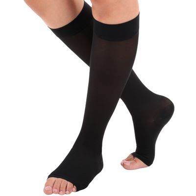 Boost Circulation & Relieve Swelling: Microfiber Compression Socks 15-20mmHg, Made in USA, A131OTBL3