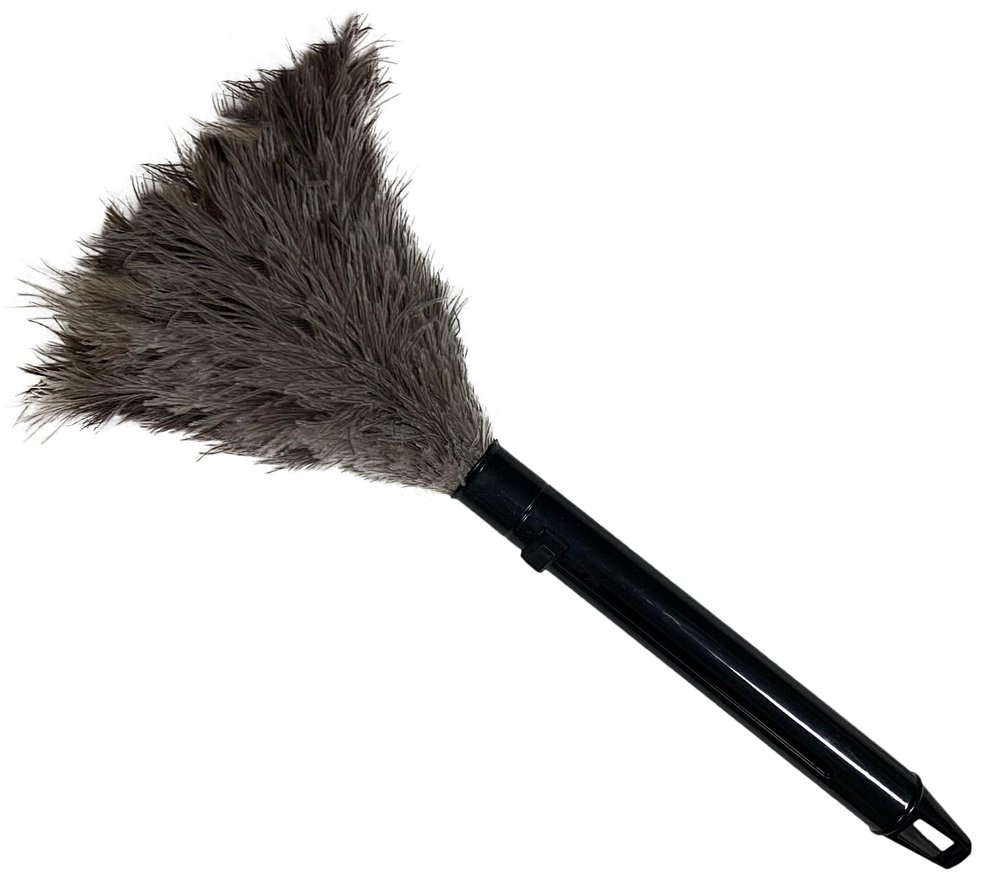 Alta Dusting Products, Inc. Retractable Feather Duster w/Gloss Casing and Soft-Floss Ostrich Feathers, Bound with Metal-Wire Binding