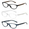 Calabria L 15579 Reading Glasses +2.00 Black,Crystal Clear,Blue 3 Pack Holiday Gift Box Set Womens Trendy Eyeglasses Readers view 2