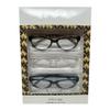 Calabria L 15579 Reading Glasses +2.00 Black,Crystal Clear,Blue 3 Pack Holiday Gift Box Set Womens Trendy Eyeglasses Readers view 3