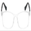 Calabria IM 31275 Blue Light Glasses +2.00 Clear Crystal Black White Polka Dot Women Designer Trendy Chic Readers Eyeglasses view 2