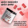 Muscle Munchies Creatine Chewable Gummies for Men & Women-Infused with Beta Alanine-5g of Creatine Per Serving-Increases Strength, Endurance, & Recovery-Vegan, NonGMO (Strawberry Burst) view 4