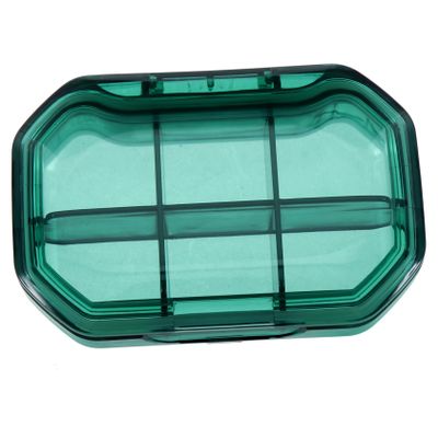 Weekly Portable Travel Medicine Organizer 6-Grid Medicine Case Lid Compact Lightweight for Home