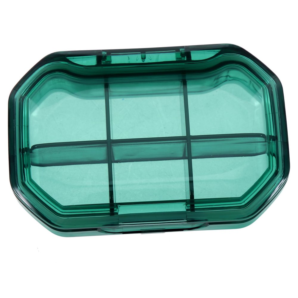 Weekly Portable Travel Medicine Organizer 6-Grid Medicine Case Lid Compact Lightweight for Home