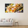 3 Piece Wall Art Framed Large Big Canvas Wall Art Decor For Living Room Bedroom Kitchen Office Fish taco salsa salad feta cheese sriracha sauce a crispy taco shell Paintings Artwork Pictures Prints view 3