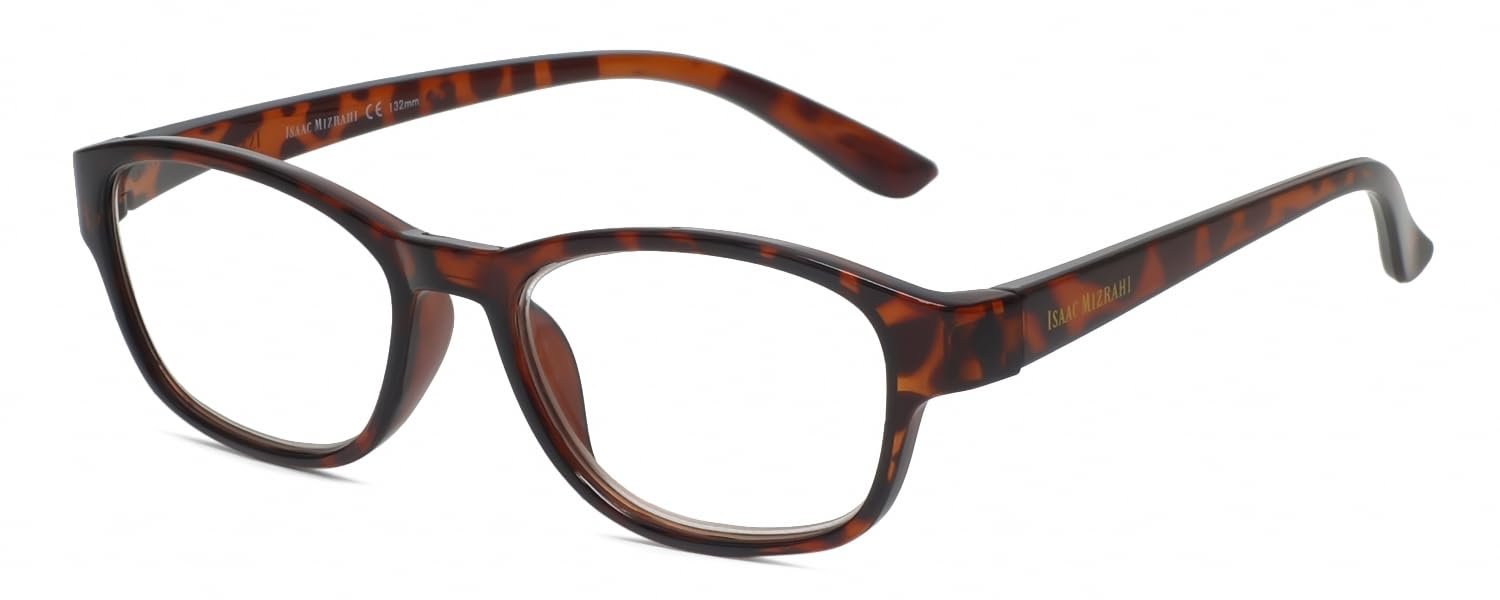 Calabria IM 31276 Reading Glasses +3.00 Crystal Tortoise Havana Brown Women Designer Trendy Reader Fashion Modern Eyeglasses
