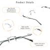 LifeArt Blue Light Blocking Glasses, Computer Reading Glasses, Anti Blue Rays, Reduce Eyestrain, Stylish for Men and Women(Grey,+4.00 Magnification) view 2