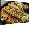 Canvas Wall Art for Living Room Bedroom Grilled Salmon Tacos Avocado Fresh Salsa and Kale Coleslaw Big Large Wall Art Decor Framed Painting Wall Pictures Prints Artwork Office view 1