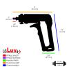 LeLuv Vacuum Pump Grey Maxi Ergonomic Handle with Release Valve - Bundle with Clear Hose and Fitting view 4