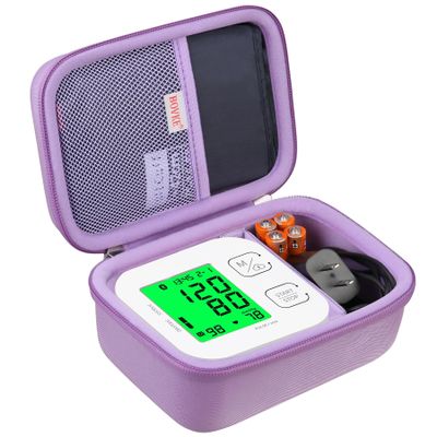 BOVKE Carrying Case for iHealth Track Smart Upper Arm Blood Pressure Monitor, iHealth Bluetooth Blood Pressure Machine Case, Purple