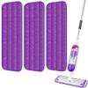 3 Pack Reusable Mop Pads Compatible with Swiffer PowerMop, Wood Floor Pads Microfiber Mop Replacement Refills Machine Washable for All Floor Surfaces view 1