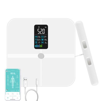 VITSOL 8 Electrode Smart Body Fat Scale, Scales for Body Weight and Fat, Large Display BMI Digital Weight Scale, Composition Analyzer with Report, Accurate Bathroom Scale for Weight Muscle White