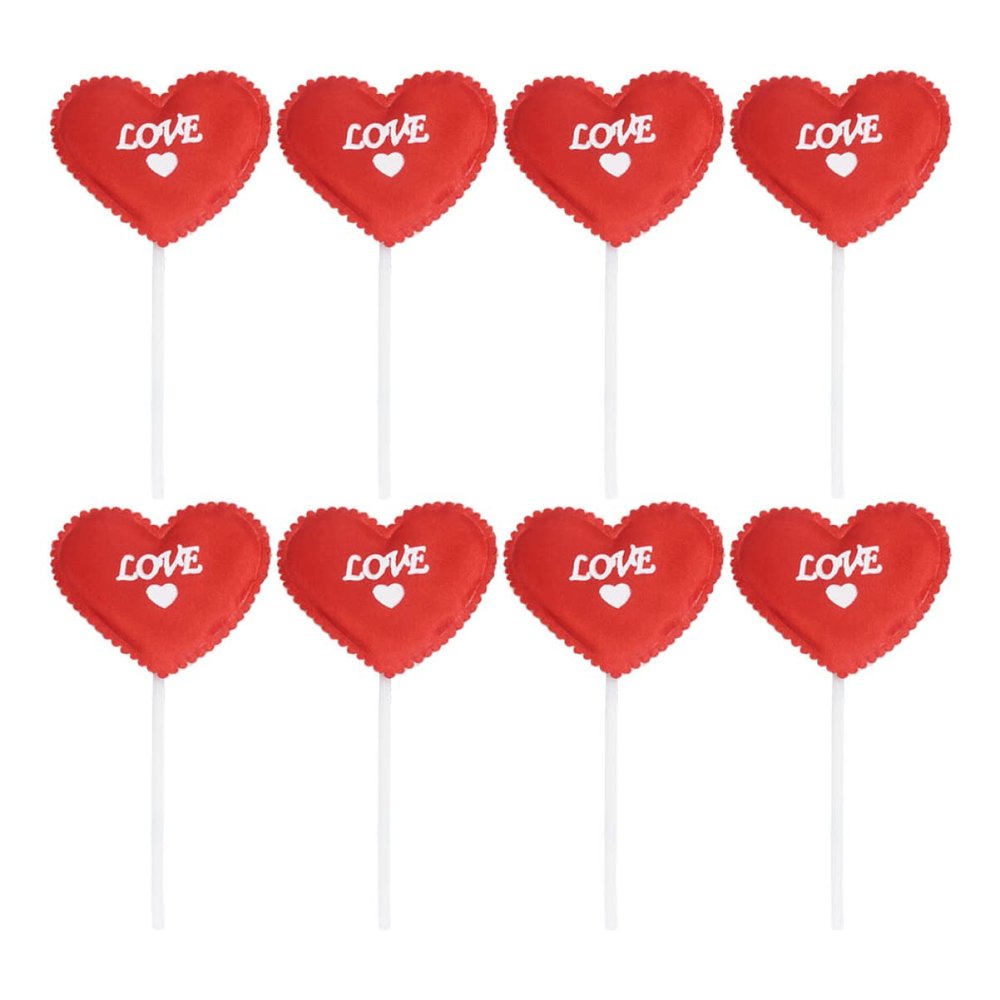 SAFIGLE 24pcs Love Cake Toer Wedding Cake Picks Heart-shape Cake Decorations for Party Cupcake Topper Dessert Topper Set