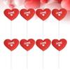 SAFIGLE 24pcs Love Cake Toer Wedding Cake Picks Heart-shape Cake Decorations for Party Cupcake Topper Dessert Topper Set view 2