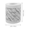 SEWOART Musical Notes Toilet Paper Roll Soft Gentle Tissue with Creative Music Notes Pattern for Bathroom Decor Gift for Music Lovers 3.93X3.93In view 2