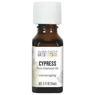 Aura Cacia Encouraging Cypress Pure Essential Oil, 0.5 Fluid Ounces (Pack of 1)