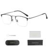 SooGree Progressive Multifocus Reading Glasses Half Frame Transition Presbyopic Eyewear Anti Eyestrain Computer Readers Metal Frame Spring Hinge No Line Eyeglasses view 1