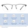 SooGree Progressive Multifocus Reading Glasses Half Frame Transition Presbyopic Eyewear Anti Eyestrain Computer Readers Metal Frame Spring Hinge No Line Eyeglasses view 3